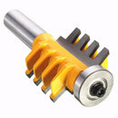 Drillpro RB27 1/2 Inch Shank Reversible Finger Joint Glue Joint Router Bit for Woodworking