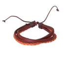 6 Pcs Vintage Bangle Bracelets Set Stretch Multi Row Leather Adjustable Multilayer Bracelet