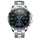 LONGBO 8833 Stainless Steel Band Fashion Business Style Luminous Display Men Quartz Watch