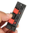 4 - Way AMP Stereo Speaker Terminal Strip Push Release Connector Block