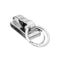 Modern Double Loops Ring Buckle Keyring Key Clip On Belt Leather Detachable Silver Keychain Gifts