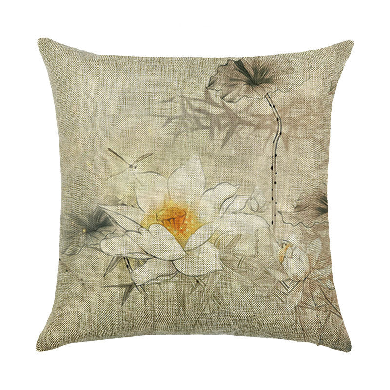 Honana 45x45cm Home Decoration Flowers and Plants Design Patterns Cotton Linen Pillow case