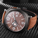 Ristos 9336 Business Style Male Wristwatch Calendar Leather Band Quartz Watch
