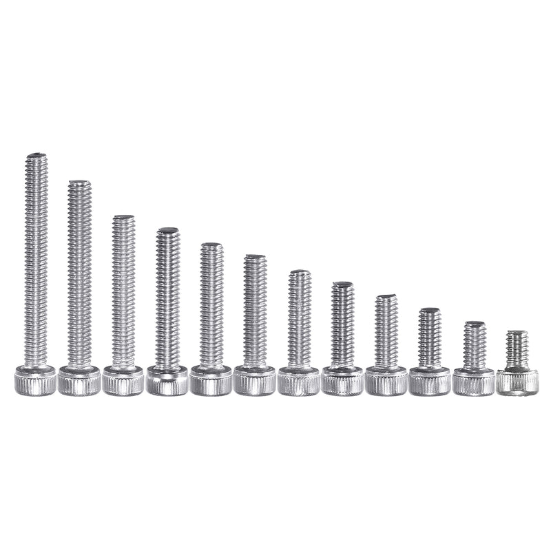 Suleve M4SH4 180Pcs M4 304 Stainless Steel Screw Hex Socket Cap Head 6-35mm Bolt Assortment Kit