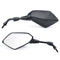 8mm/10mm Motorcycle Mirrors Scooter E-Bike Rearview Mirror Orthodontic Positive With Carbon Fiber Shell