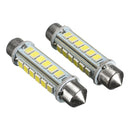 2pcs 44mm 2.6W 2835 24SMD White Festoon LED Interior Dome Light License Plate Bulb