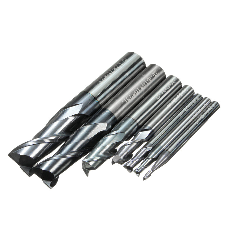 2-12mm Solid Carbide Milling Cutter 2 Flute Slot Drills 2/3/4/6/8/10/12mm Milling Cutter CNC Tool