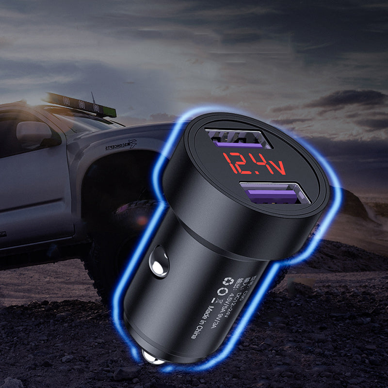 KUULAA 27W 5A Dual QC3.0 LED Display Dual USB Output Car Charger for iPhone 11 Xiaomi Redmi K30 for Samsung S10 Huawei SCP