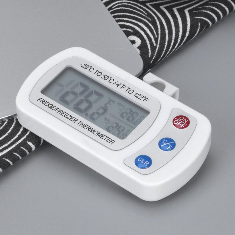 TS-BY53 White ABS Plastic Shell Waterproof Digital LCD Thermometer Instruments With Hanging Hook
