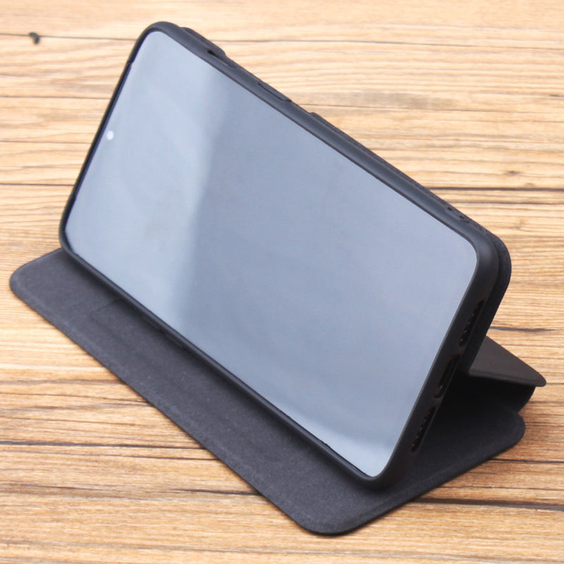 For OnePlus 7 Case Bakeey Flip with Stand Card Slot Full Body Brushed Leather Shockproof Soft Protective Case