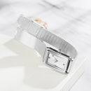 SHENGKE SK K0119 Ladies Dress Rectangular Shape Drape Dial  Business Women Quartz Watch