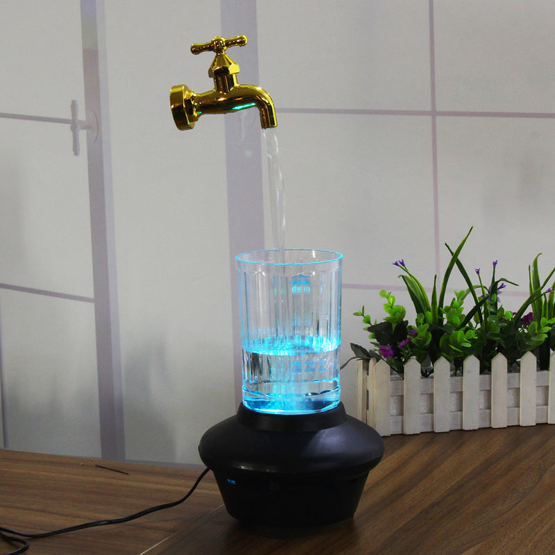 LED Magic Faucet Mug Color Nightlight Water Floating Fountain Faucet Tap Light