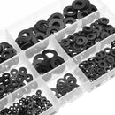 Suleve MXNW1 500pcs White Black Flat Nylon Washer Lock Washers Gasket Kit M2-M8