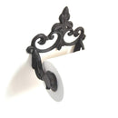 Retro Vintage Toilet Paper Towel Holder Cast Iron Rustic Black Lavatory