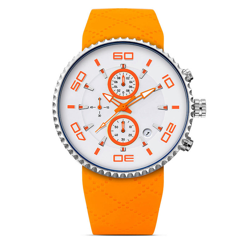 SINOBI 9739 Multifunction Fashion Style Sport Watches Silicone Strap Men Quartz Wristswatch