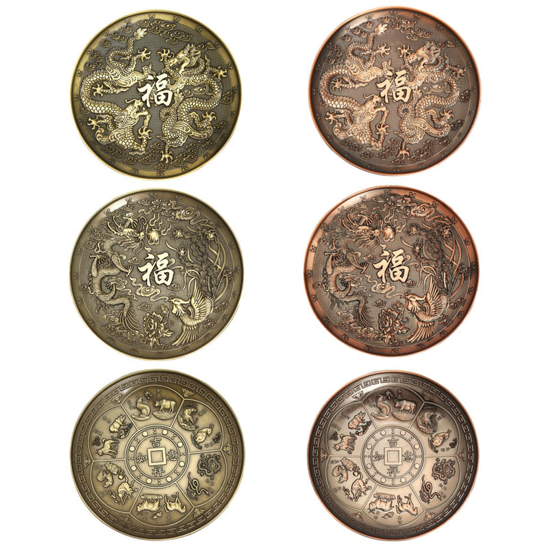 5 Holes Dragon Lotus Incense Burner Holder Retro Censer Plate For Stick Cone