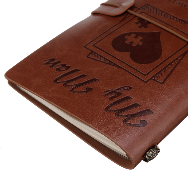Engraved Leather Journal Notebook Diary Custom Message Quotes Gift Anniversary Birthday Graduation2
