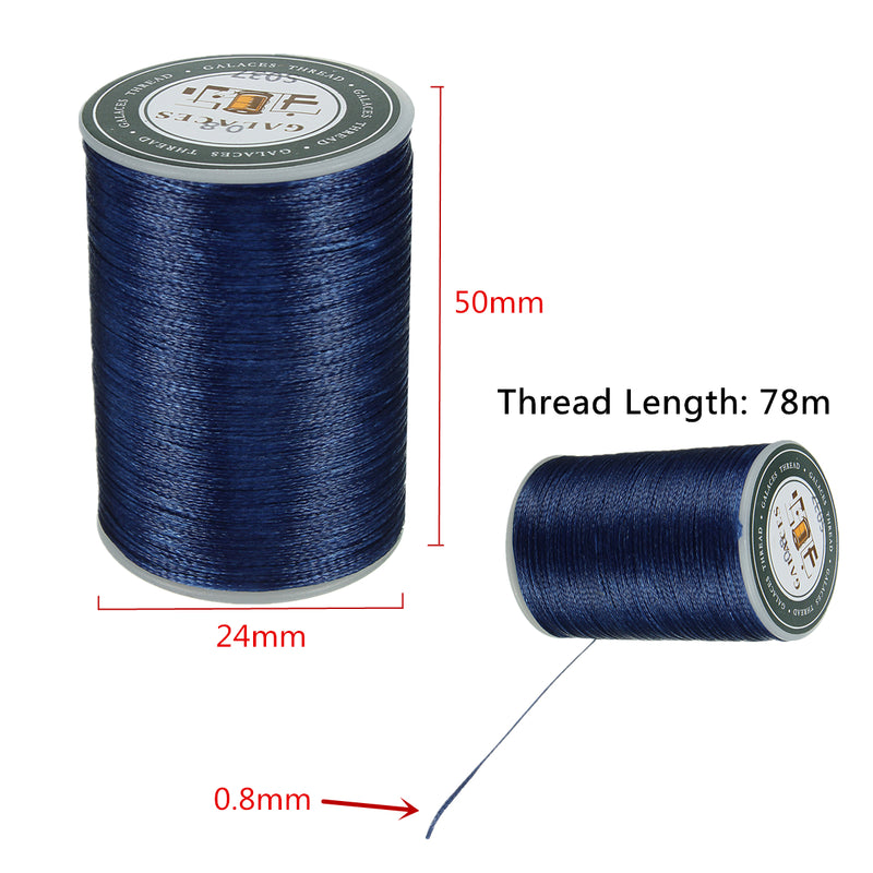 Waxed Thread 0.8mm 78m Polyester Cord Sewing Kit Stitching Leather Craft Bracelet