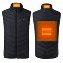 5V USB Electric Vest Heated Jacket Thermal Warm Neck + Back Pad Winter Body Warmer Cloth
