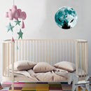 Luminous Moon Wall Stickers Kids Fluorescent Gifts for Living Room Bedroom Decor Sticker