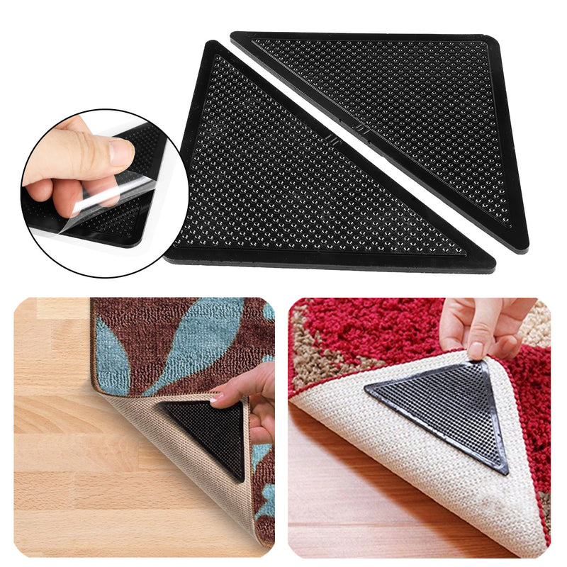 8pcs Reusable Rug Carpet Corner Mat Grippers Anti Slip Silicone Grip Skid Tape Silicone Tape