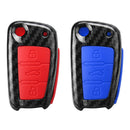 Plastic+Silicone Car Key Case Protector Cover Remote Control Fob for Audi Q3 A1 S3 Q7 A5 TT TTS
