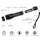 Elfeland Tactical T6 LED 5-Mode Torch Zoomable Flashlight