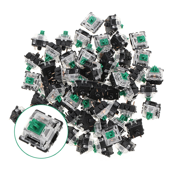 70PCS Pack 3Pin Gateron Clicky Green Switch Keyboard Switch for Mechanical Gaming Keyboard