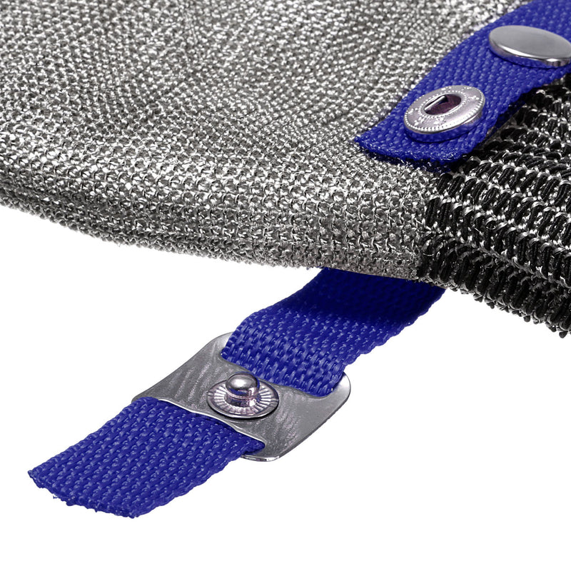 Safety Cut Proof Stab Resistant Stainless Steel Metal Mesh Butcher Glove Blue