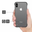 Bakeey Frameless Frosted Shockproof Anti-fingerprint With Metal Ring PC Translucent Protective Case for iPhone XS Max