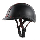 BYB Universal Unisex Motorcycle Scooter Retro Vintage Leather Open Face Helmet