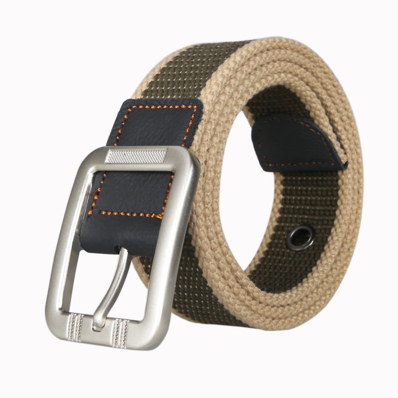 KALOAD P8 125cm 3.8cm Unisex Casual Belts + Outdoor Sport Tactical Belt Pin Buckle Canvas Waist Belt For Women Man
