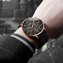 DOM 1296GK Fashion Men Watch 3ATM Waterproof Luminous Display Large Dial Quartz Watch