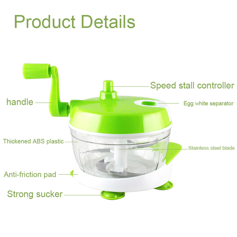 KCASA KC-FPM18 Multi-function Kitchen Manual Food Processor Household Meat Grinder Vegetable Chopper
