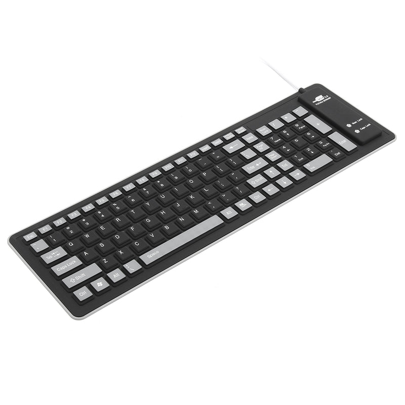 Portable Flexible Waterproof Soft Silicone Keyboard 103 Keys Foldable Numeric Keypad For Mac Android Laptop PC