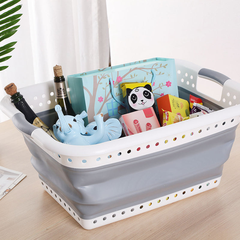 Collapsible Laundry Basket Foldable Cloth Washing Storage Hamper Bathroom Storage Baskets
