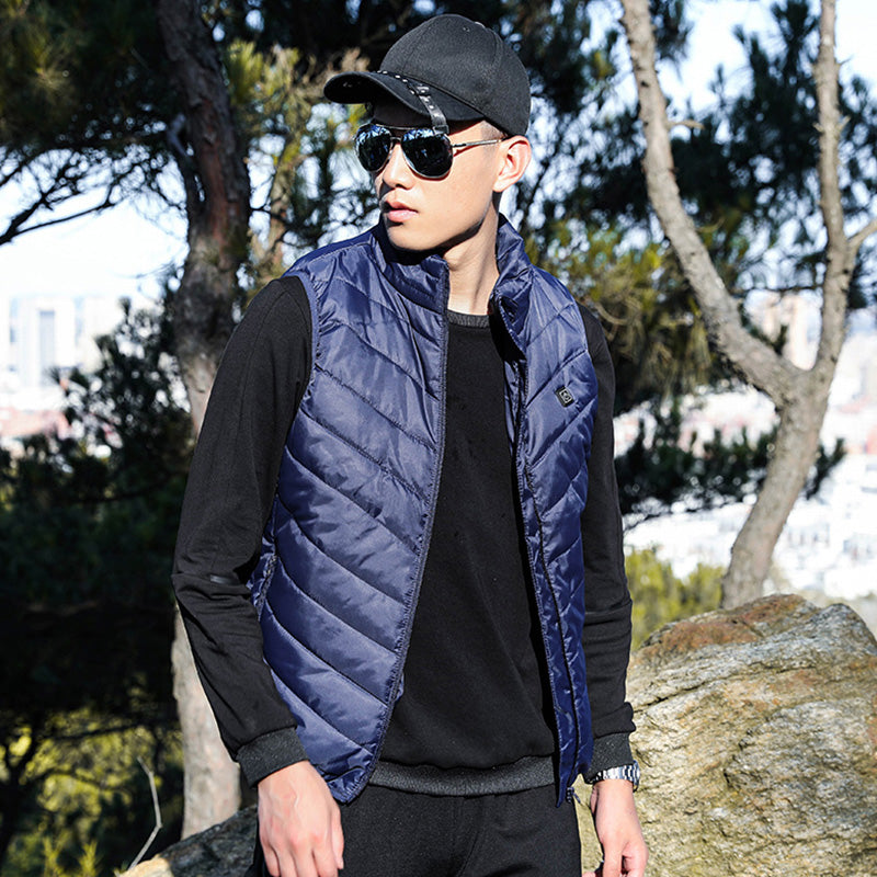 Electric Heat Vest Clothes Warm Vest Men Heating Coat Jacket For Skiing Cycling