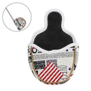 1Pcs Golf Clubs Cover Square Mallet Putter Cover USA Flag Headcover Protector Cue Protective Sleeve