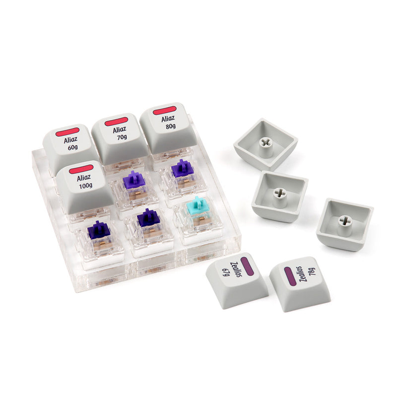 9 Key Silent Aliaz Switch Zealios Switch Tealios Switch Keyboard Switch Tester with PBT Keycaps