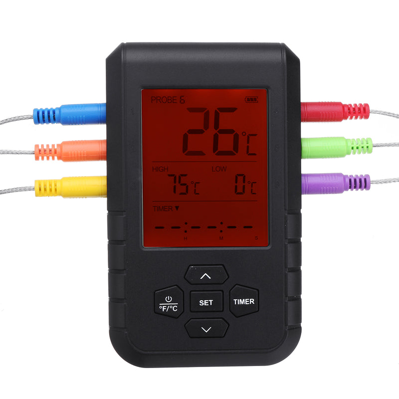 6PCS/4PCS Bluetooth Barbecue Thermometer Stainless Steel Clip Cooking More Easier Bluetooth Barbecue Thermometer BBQ Thermometer