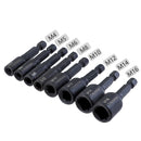Drillpro M4-M16 Screw Tap Socket Adapter 1/4 Inch Hex Shank Machine Tap Square Driver Thread Tap Adapter for Electric Drill