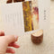 1Pcs Wooden Base Rustic Wedding Table Number Place Name MEMO Card Stand Holder