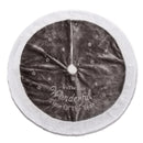 90cm Silver Christmas Tree Manual Massager Decorations Plush Base Floor Cushion