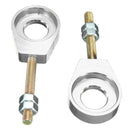Pair 15mm Alloy Wheel Chain Tensioner Adjuster For Motocross Dirt Pit Bike 110cc 125cc 140cc