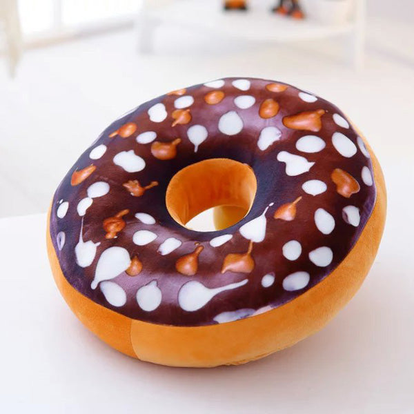 Honana WX-333 40cm Colourful Plush Creative 3D Squishy Donut Throw Pillow Sofa Car Cushion Valentines Gift