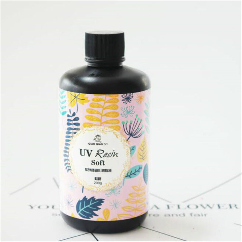 UV Resin Soft Ultraviolet Solar Sunlight Curing Cure Activated DIY Crystal Glue 25/60/100/200g
