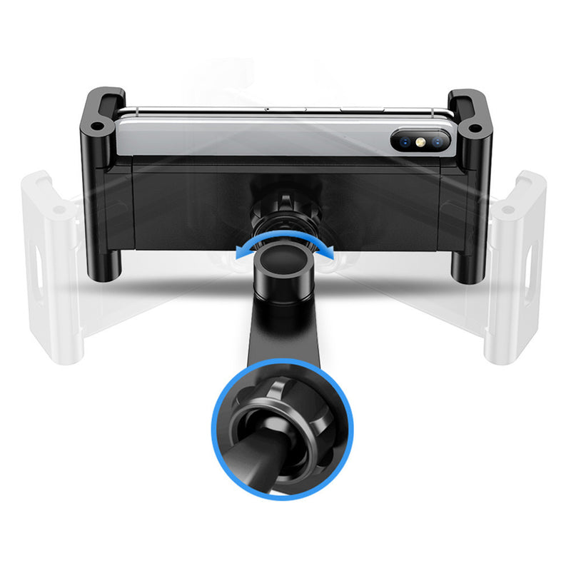 Rock Metal Clip Adjustable Arm 360 Degree Rotation Car Headrest Mount Holder for Mobile Phone Tablet