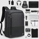 OUTWALK Business Backpack Simple Fashion Trend Korean Casual College Student Travel Laptop Bag