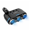 Yantu B39 Dual USB Three Ports 100W 3.1mA Wireless Car Charger Cigarette Lighter for Car DVR GPS MP3