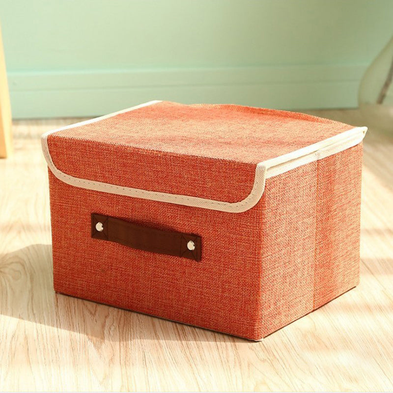 Cotton Linen Books Sundries Thickening Storage Box Collapsible Clothing Organizer Clothes Storage Bag